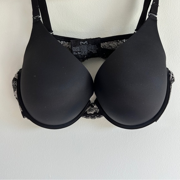 Maidenform Black Lace Trimmed Comfort Devotion Bra 38D - Picture 3 of 5